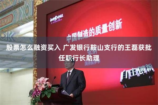 股票怎么融资买入 广发银行鞍山支行的王磊获批任职行长助理
