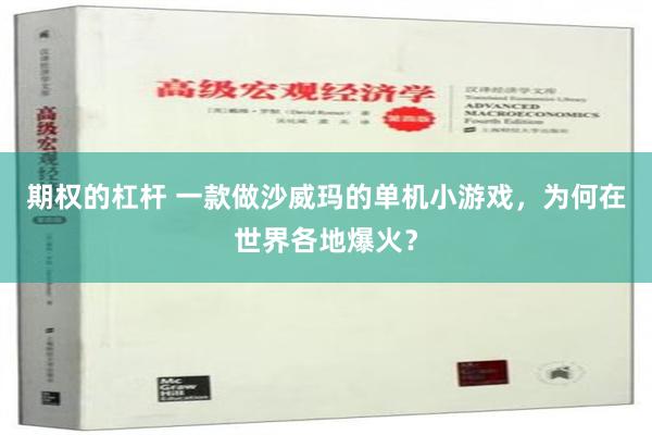 期权的杠杆 一款做沙威玛的单机小游戏，为何在世界各地爆火？