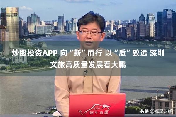 炒股投资APP 向“新”而行 以“质”致远 深圳文旅高质量发展看大鹏