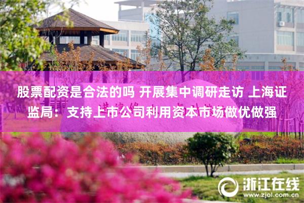 股票配资是合法的吗 开展集中调研走访 上海证监局：支持上市公司利用资本市场做优做强