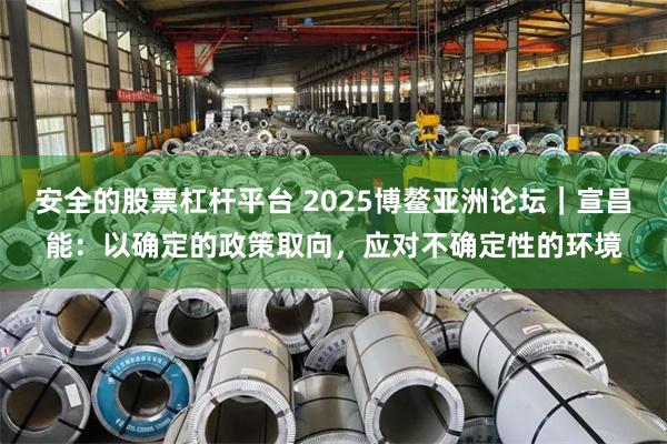 安全的股票杠杆平台 2025博鳌亚洲论坛｜宣昌能：以确定的政策取向，应对不确定性的环境