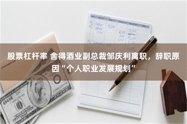 股票杠杆率 舍得酒业副总裁邹庆利离职，辞职原因“个人职业发展规划”