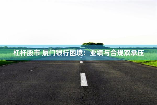 杠杆股市 厦门银行困境：业绩与合规双承压