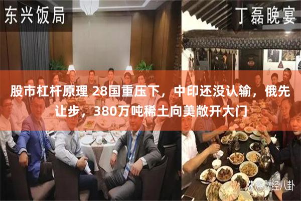 股市杠杆原理 28国重压下，中印还没认输，俄先让步，380万吨稀土向美敞开大门